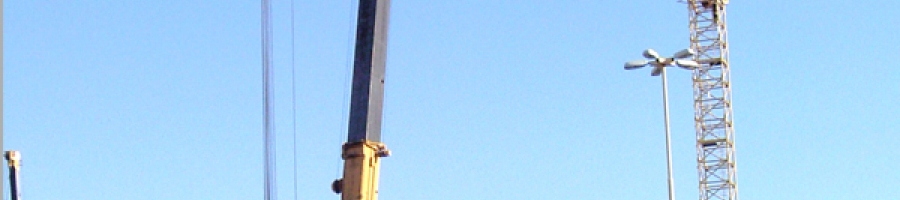 Brno, náměstí Svobody (Freedom Square) - installation of the tower crane (2004)