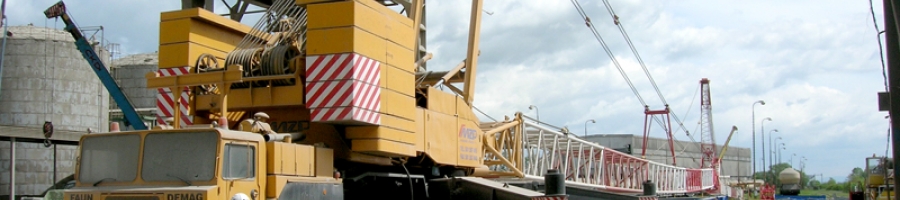 Turňa cement plant - installation of the clinker silos (2004)