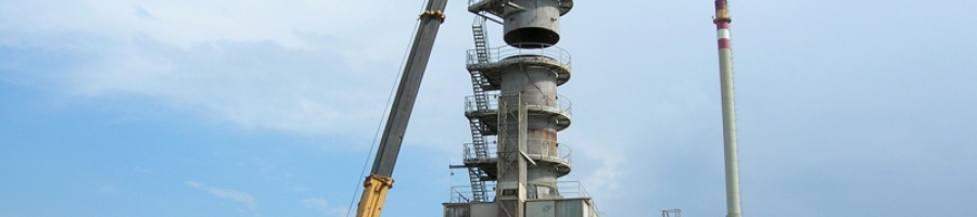 Němčice na Hané sugar plant - disassembly of the lime plant (2005)