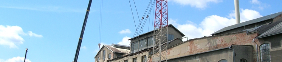 Němčice na Hané sugar plant - disassembly of the sugar boiling machine (2005)