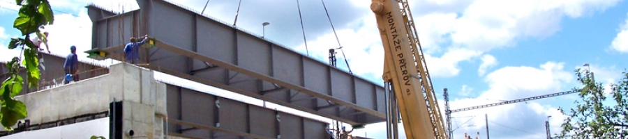 Třebovice corridor - erection of the railway bridge (2005)