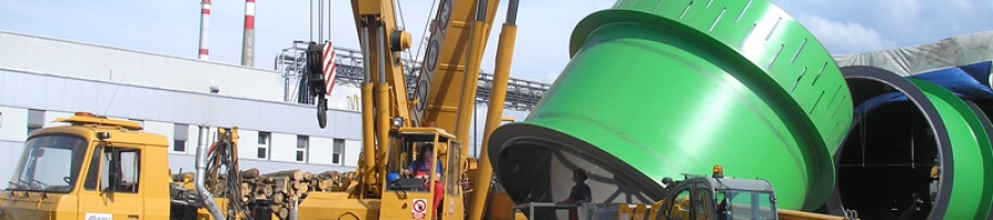 Ružomberok Mondi a.s. - installation of the debarking drum (2009)