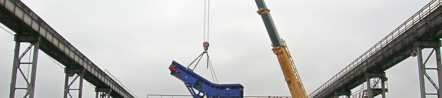 TSR Ostrava - installation of the metal scrap press machine (2012)