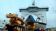 Shipping crane on the Ferry when returning from Degerhamn (2014)