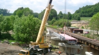 Česká Třebová - erection of the railway bridge (2003)