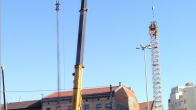 Brno, náměstí Svobody (Freedom Square) - installation of the tower crane (2004)