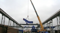 TSR Ostrava - installation of the metal scrap press machine (2012)